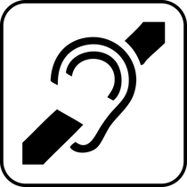 Pictogramme relatif à l'accessibilité pour les personnes sourdes ou malendendantes