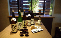 Various sake and drinks