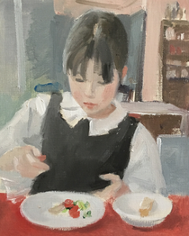 3号 油彩 描画中(1回目)