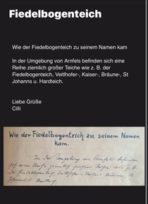 Alte Niederschrift- Fiedelbogenteich