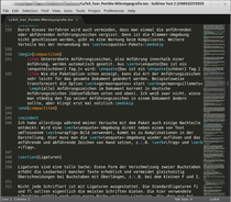 Fenster vom Sublime-Text-Editor.