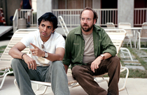 M. Night Shyamalan (left) in Lady in the Water