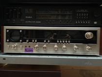 Receiver Pioneer QX-747 4 Channel Quadro Frontansicht mit CD-4 Separation und getrennten Front Rear Reglern