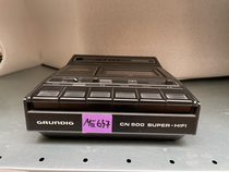Kassettendeck Grundig CN 500 Super Hifi Frontansicht mit Bedientasten und Kassettenschacht, frühe 1970er Jahre, Made in Germany
