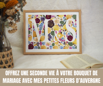 Offrez une seconde vie à votre bouquet de mariage avec Mes Petites Fleurs d’Auvergne - Crédit photo  Tous droits réservés