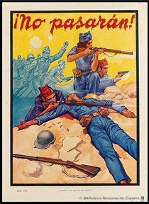 Cartel republicano ¡No pasarán!