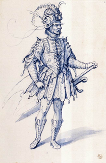 Arcimboldo Giuseppe, "Costume de chevalier", (1585), Galleria degli Uffizi, Florence, (source : WGA)