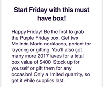 Description of Sugarbash's Purple Friday Box