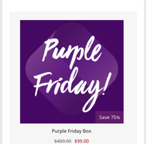 Purple Friday box by Sugarbash