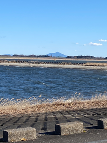 筑波山がくっきり。走るの好き♡