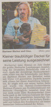 Hartmut Rücker und sein Dackel