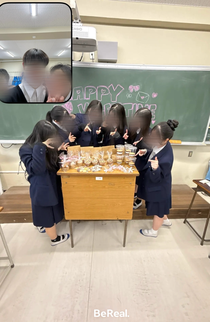 クラスの友達とバレンタインしました💝