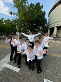 昨日クラリネットパートの2年生で撮った写真です🤭