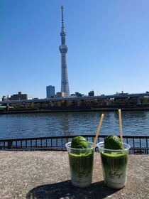友達と浅草で飲んだ抹茶ラテです🍵抹茶が濃くてすごく美味しかったです💕