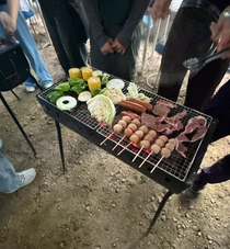 合宿の際のバーベキュー🍖お肉が美味しかったです!!