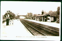 Kings Norton Station 1912. Image, now free of copyright, downloaded from the late Peter Gamble's Virtual Brum website. See Acknowledgements for a direct link to this site.