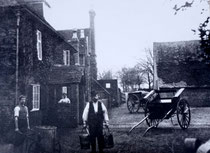 The Firs farmhouse with farmer Mr Bosworth  - date unknown