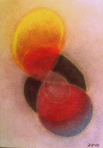 Farbige Acht, 2012 Pastell auf Papier, BxH 21x30 cm