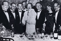 Sieger Austria Team 1937 World Championships: Karl Schneider, Hans Jellinek, Edouard Frischauer, Paul Stern (Capt.), Josephine Culbertson (US), Walter Herbert, Helen Sobel (US), and Karl von Blöhdorn