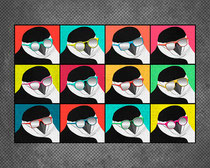 Chinstrap Penguins Pop Art