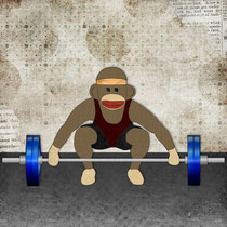 Sock Monkey Bodybuilder