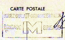 Cachet de la poste sur carte postale 1959