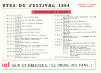 Programme 1964 Dimanche 9 Aout