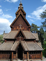 L'église en bois debout de Gol en Norvège