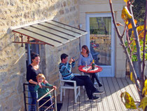 petit recoin de la terrasse pour partager un moment de plaisir plus intime