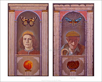 Youth & Aging - Oil on canvas - 10" x 18" each panel [Unframed] 