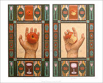 Generosity & Greed - Oil on canvas - 10" x 18" each panel -  [Unframed]