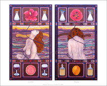 Love & Hate  - Oil on canvas - 10" x 18" each panel -  [Unframed] 