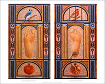 Independence & Codependence -Oil on canvas - 10" x 18" each panel -  [Unframed] 