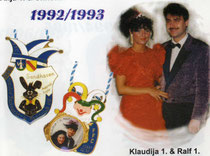 Ralf I. & Klaudija I. - Prinzenpaar 1992/ 1993