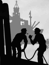"Bi de Arbeit"  Paul Friedrichsen  Orig. Handschnitt