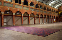 Spent #, 2009: approx 21,000 used shot-gun shells / 600x400x2cm; Gold Mining Exchange, Ballarat