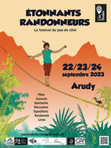 affiche  festival Étonnants Randonneurs 2023