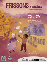 illustration affiche salon du livre jeunesse Borderes 2022