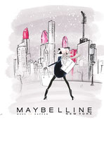 Illustration für Influencer Marketing Goodies; Personalisierte Thermo Becher für die Maybelline-Influencer auf der Nwe York-Reise