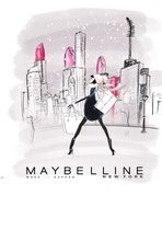 Illustration für Influencer Marketing Goodies; Personalisierte Thermo Becher für die Maybelline-Influencer auf der Nwe York-Reise