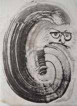 Daruma/Sumi-e/33,5x47,0cm/ID: 3S56-0331