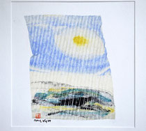 Landschaft mit Sonne, gerastert/1986+1989/18,8x19,1cm/27,7x34,8cm/ID: 8S105-1038/450.-€