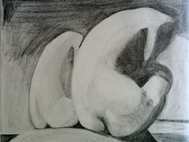 Rundung, Bleistift auf Papier,