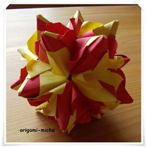 Chandelle kusudama/Autor:Maria Sinayskaya/Faltarbeit:Origami-Micha