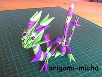 Drache/Eigene-Kreation/Faltarbeit:Origami-Micha
