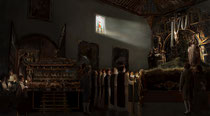 Pintura conmemorativa 450 aniversario Hermandad Sepulcro Córdoba. Óleo sobre lienzo. 139 x 76 cm. 2023
