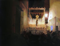 Viernes Santo en Carmona. Óleo sobre lienzo 61 x 47 cm