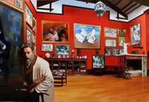 Estudio de Sorolla . Óleo sobre lienzo . Sorolla´s studio. Oil in canvas 2 m x 1,35 cm