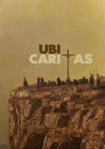 Cartel UBI CARITAS. Hermandad del Amor de Málaga.Óleo sobre lienzo. 130 x 91 cm. 2020