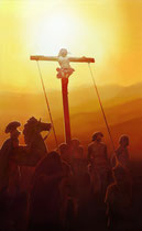 Cartel Semana Santa de Sevilla 2022. Cinturón de Esparto. Óleo sobre lienzo 114 x 61 cm.2021